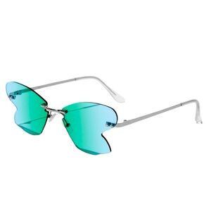 Blue & Green Butterfly Wing Sunglasses - NWT